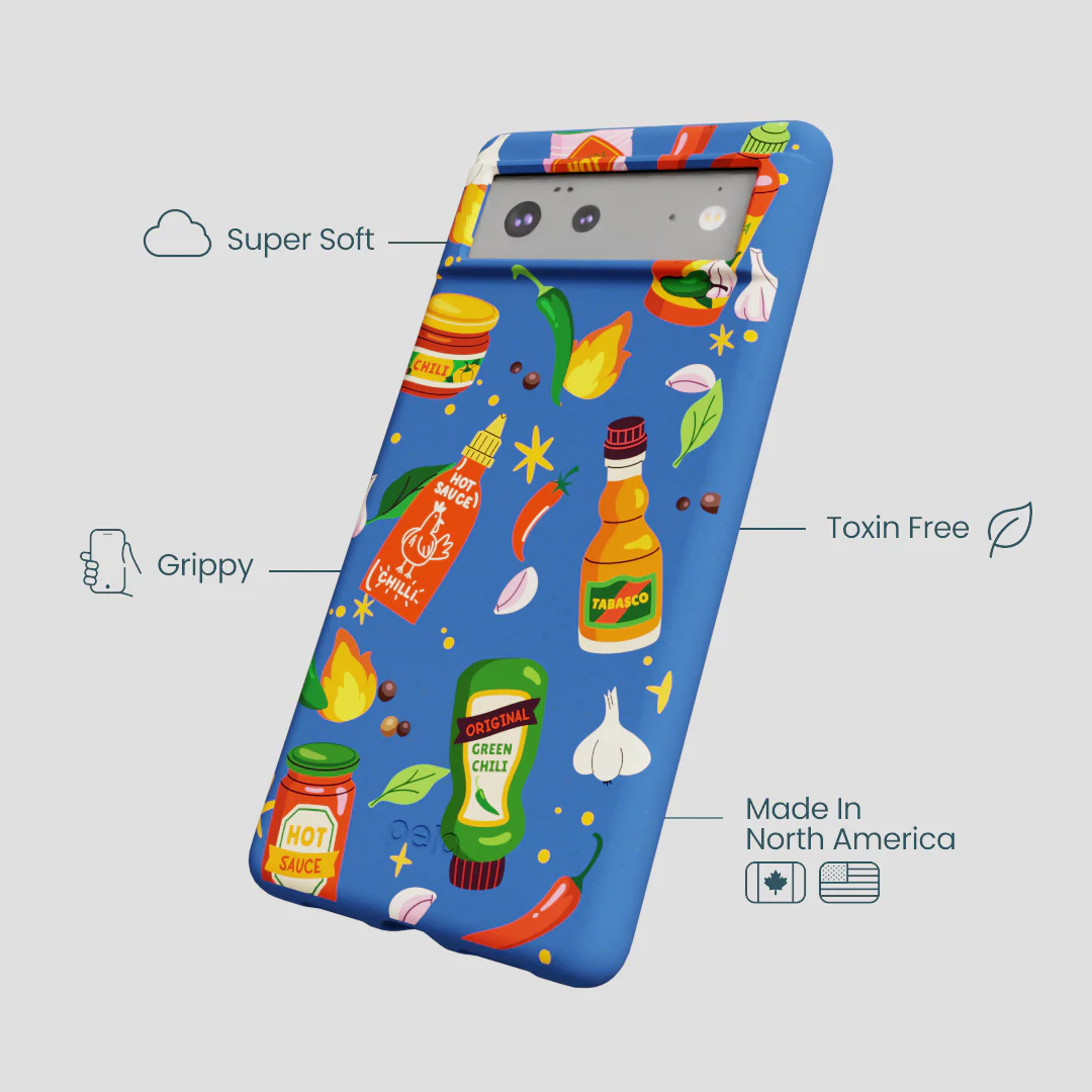 Electric Blue Hot Stuff Google Pixel 6a Case - Image 4