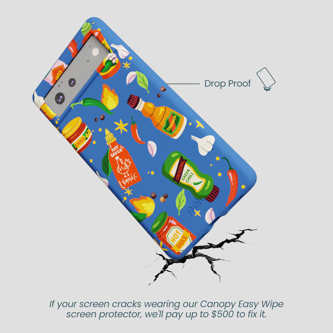 Electric Blue Hot Stuff Google Pixel 6a Case - Image 5