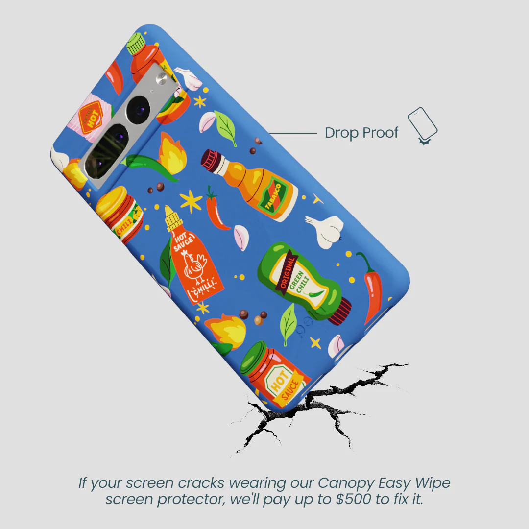Electric Blue Hot Stuff Google Pixel 7 Pro Case - Image 5