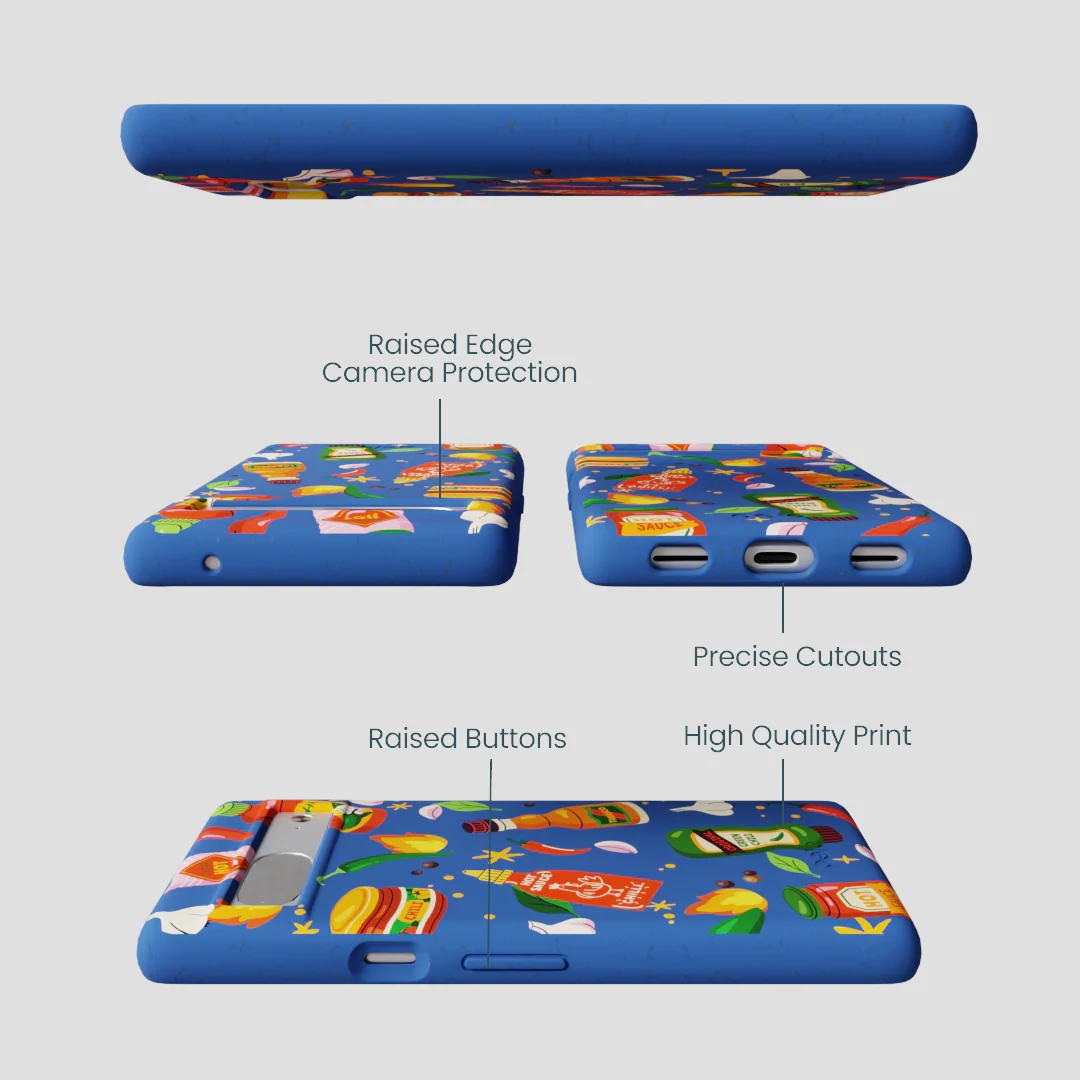 Electric Blue Hot Stuff Google Pixel 7a Case - Image 3