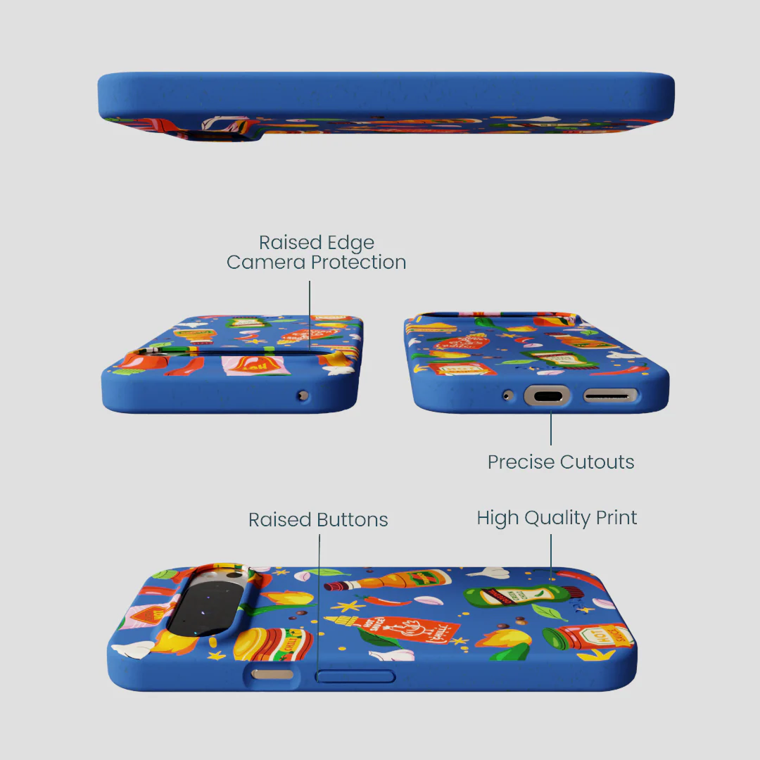 Electric Blue Hot Stuff Google Pixel 9/9 Pro Case - Image 3