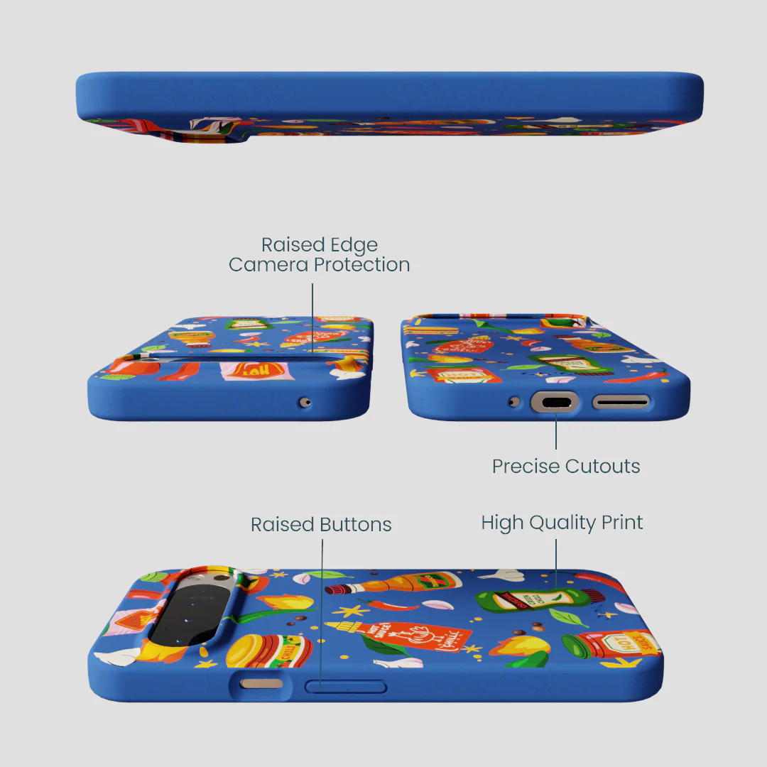 Electric Blue Hot Stuff Google Pixel 9 Pro XL Case - Image 3