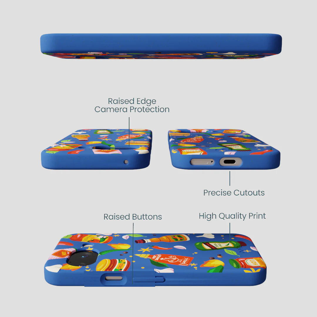 Electric Blue Hot Stuff Google Pixel 9a Case - Image 3