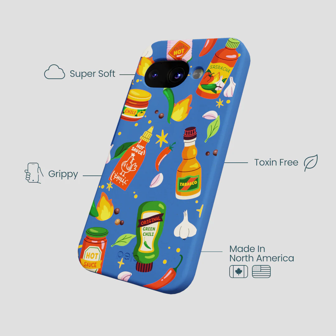 Electric Blue Hot Stuff Google Pixel 9a Case - Image 4