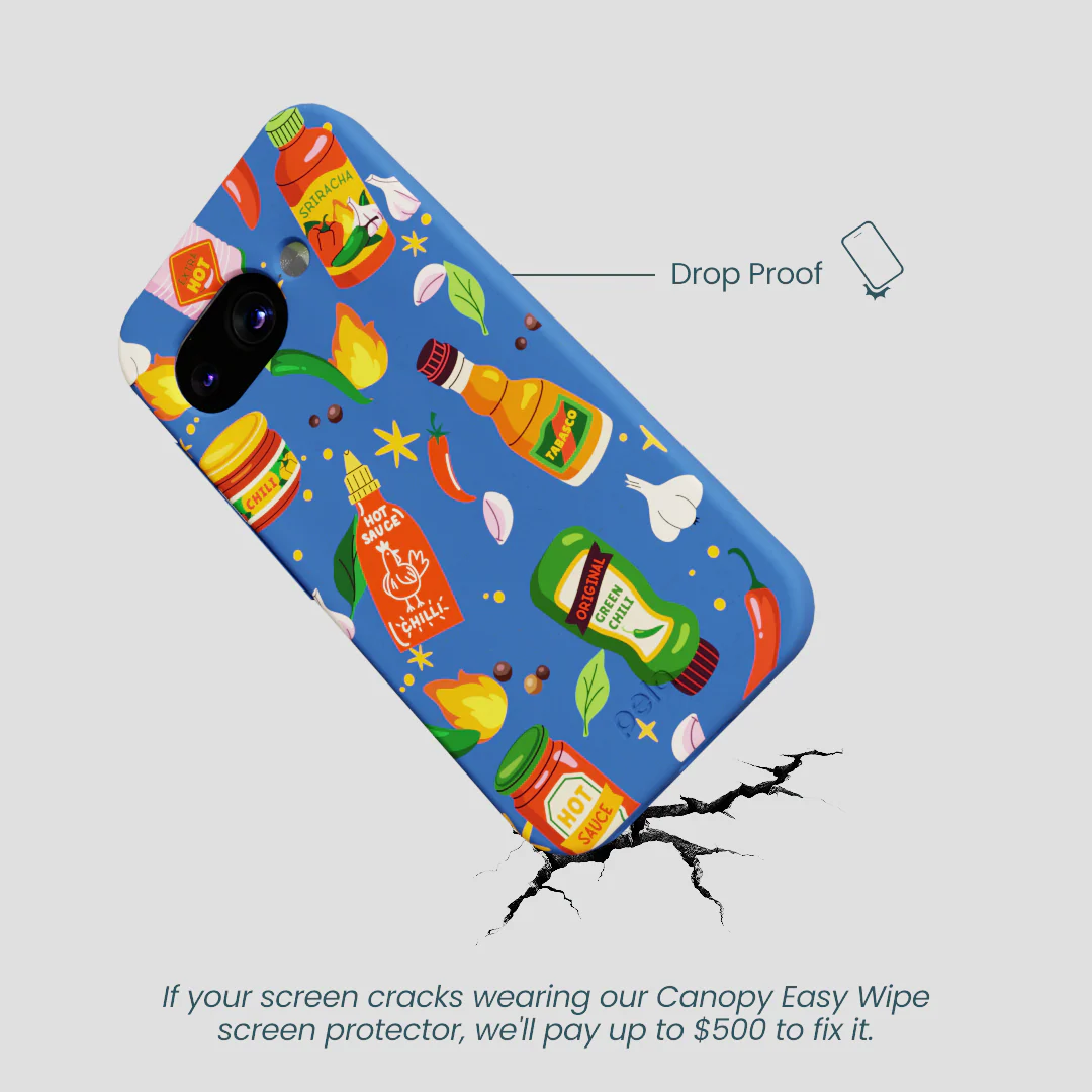 Electric Blue Hot Stuff Google Pixel 9a Case - Image 5