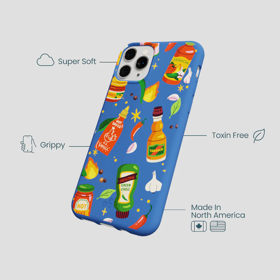 Electric Blue Hot Stuff iPhone 11 Pro Case - Image 4