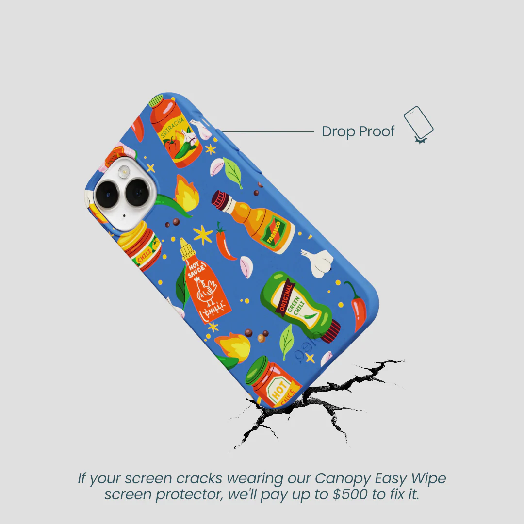 Electric Blue Hot Stuff iPhone 13 Mini Case - Image 5