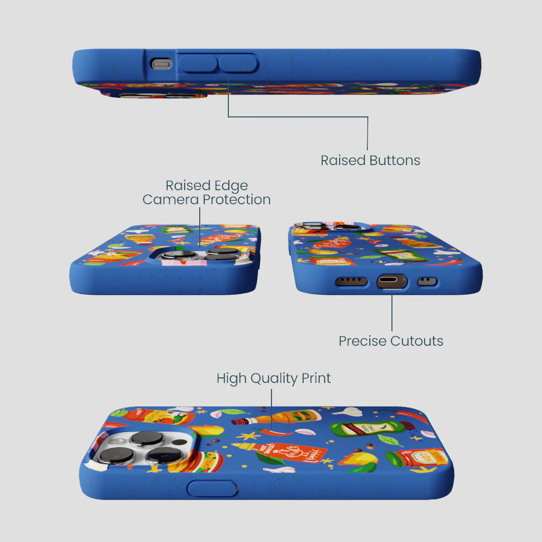 Electric Blue Hot Stuff iPhone 13 Pro Case - Image 3