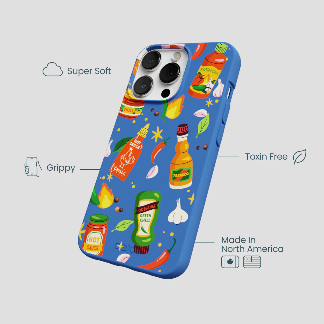 Electric Blue Hot Stuff iPhone 13 Pro Case - Image 4