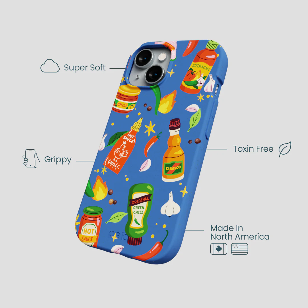 Electric Blue Hot Stuff iPhone 14 Case - Image 4