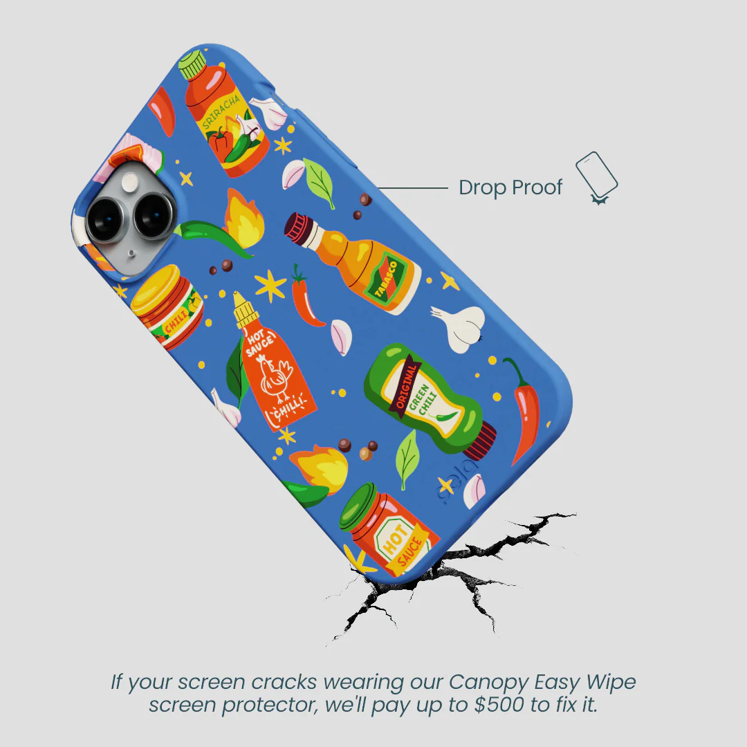 Electric Blue Hot Stuff iPhone 14 Plus Case - Image 5