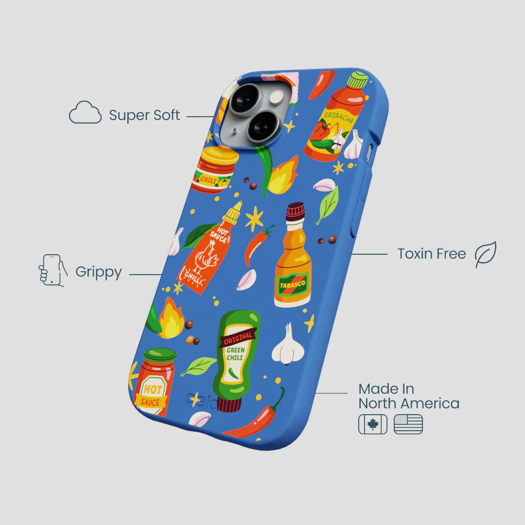 Electric Blue Hot Stuff iPhone 15 Case - Image 4