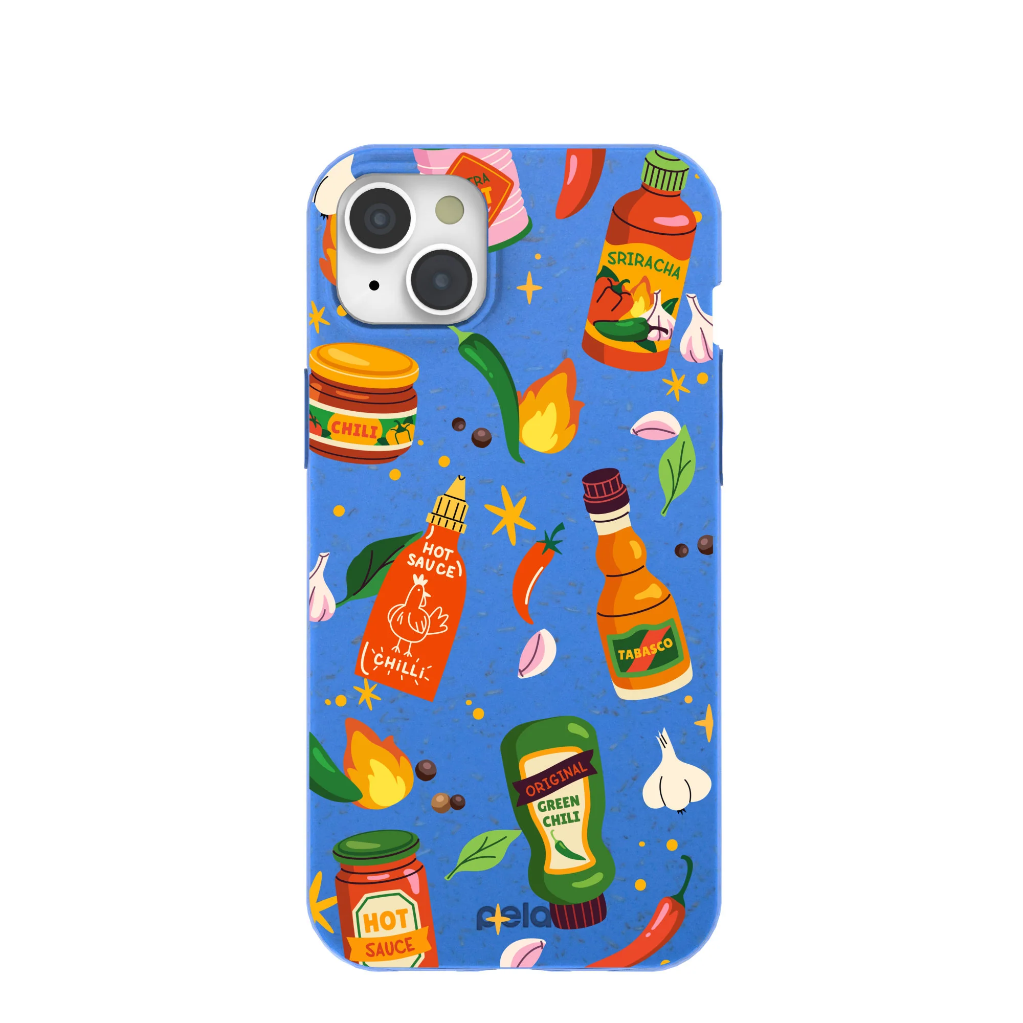 Electric Blue Hot Stuff iPhone 15 Plus Case