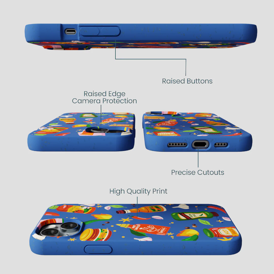 Electric Blue Hot Stuff iPhone 15 Plus Case - Image 3
