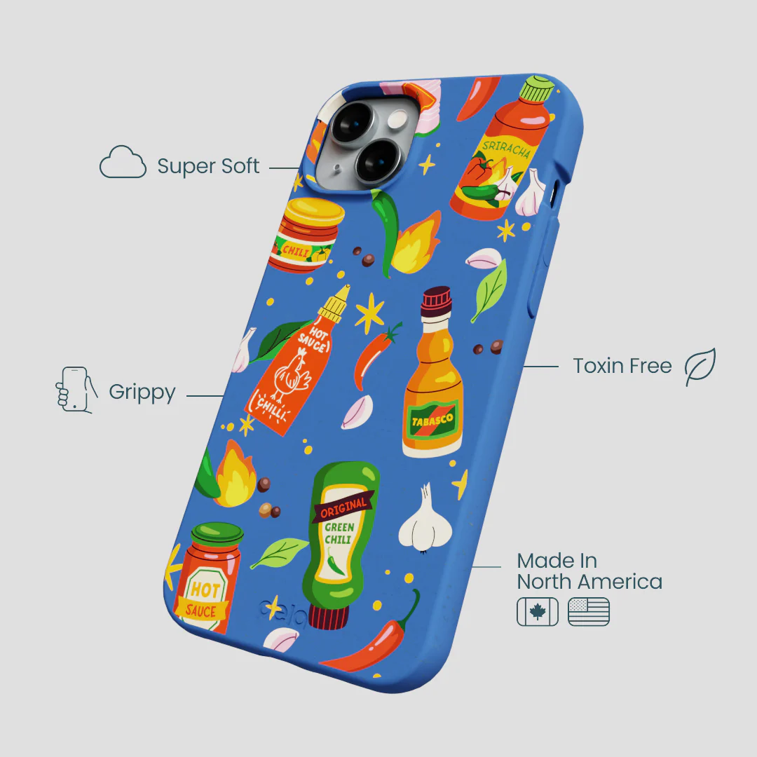 Electric Blue Hot Stuff iPhone 15 Plus Case - Image 4