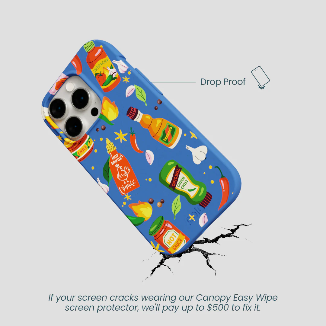 Electric Blue Hot Stuff iPhone 15 Pro Case - Image 5