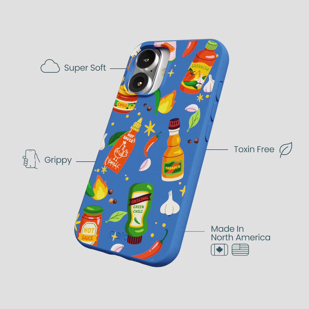 Electric Blue Hot Stuff iPhone 16 Case - Image 4
