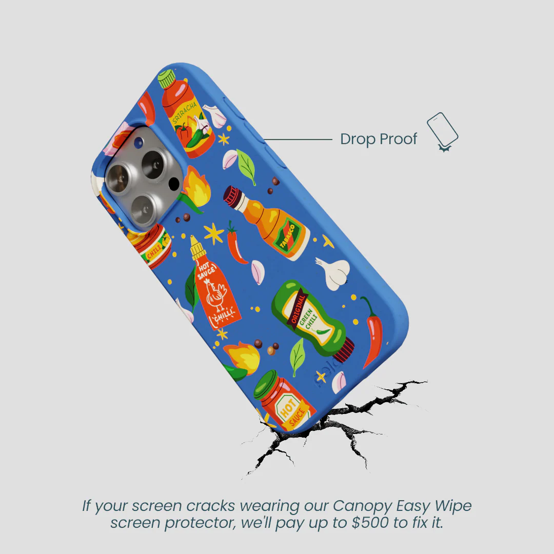 Electric Blue Hot Stuff iPhone 16 Pro Case - Image 5