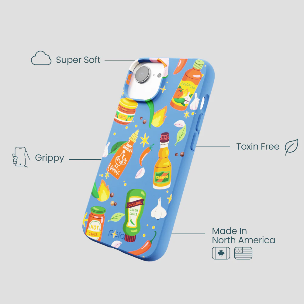 Electric Blue Hot Stuff iPhone 16e/17e Case - Image 4