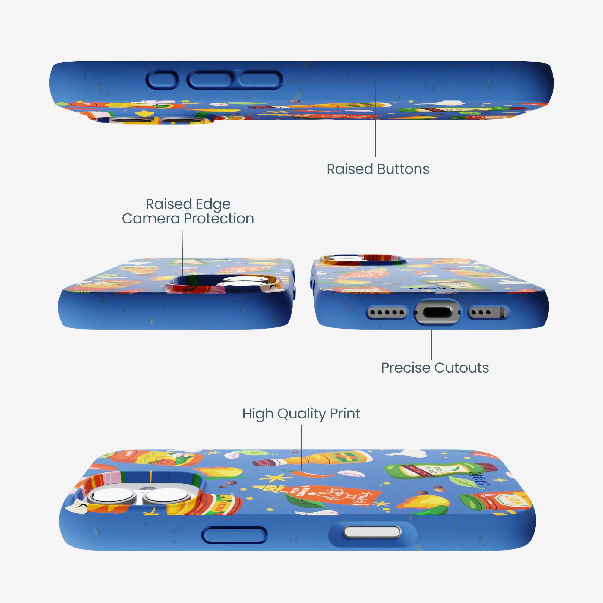 Electric Blue Hot Stuff iPhone 17 Case - Image 3