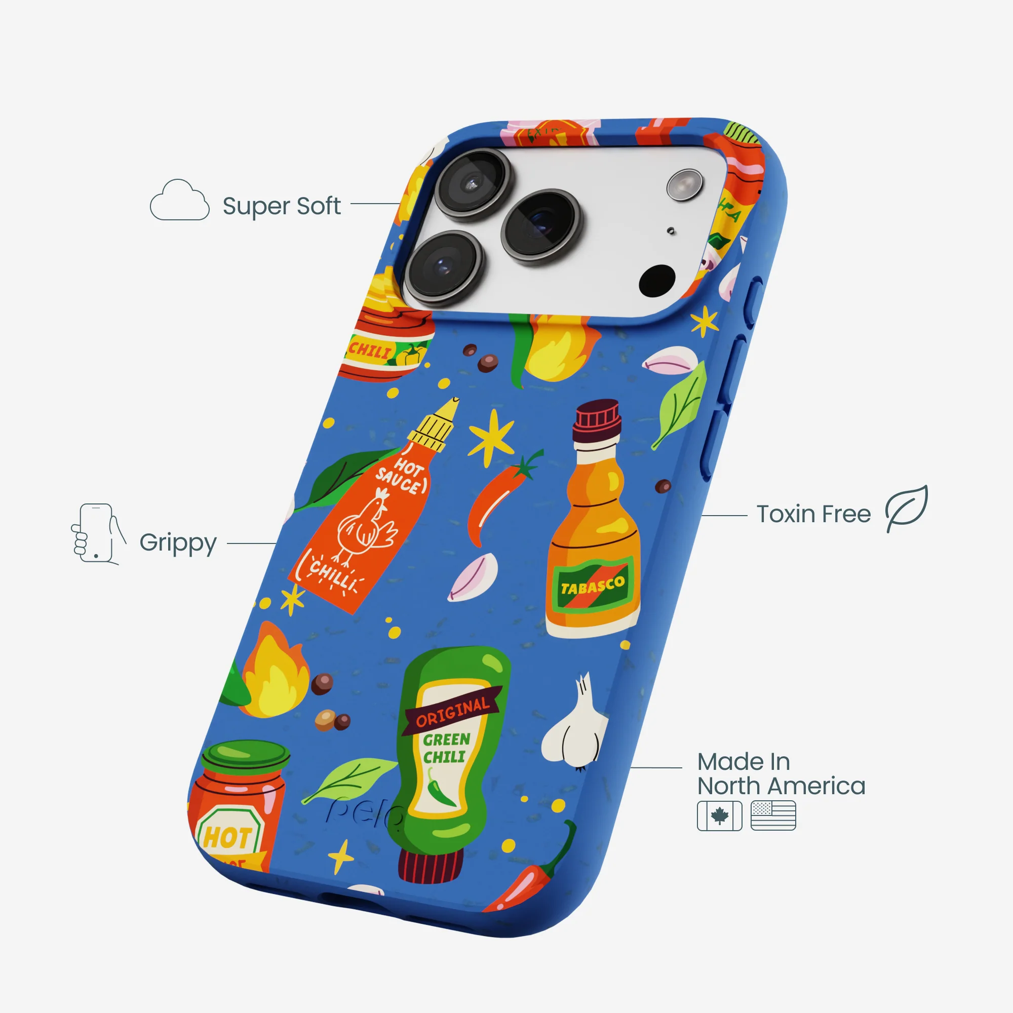 Electric Blue Hot Stuff iPhone 17 Pro Case - Image 4