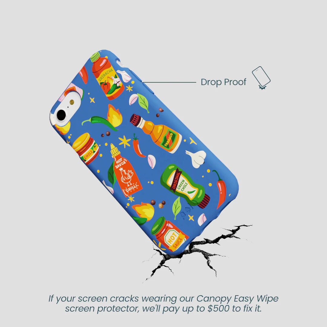 Electric Blue Hot Stuff iPhone 6/6s/7/8/SE Case - Image 5