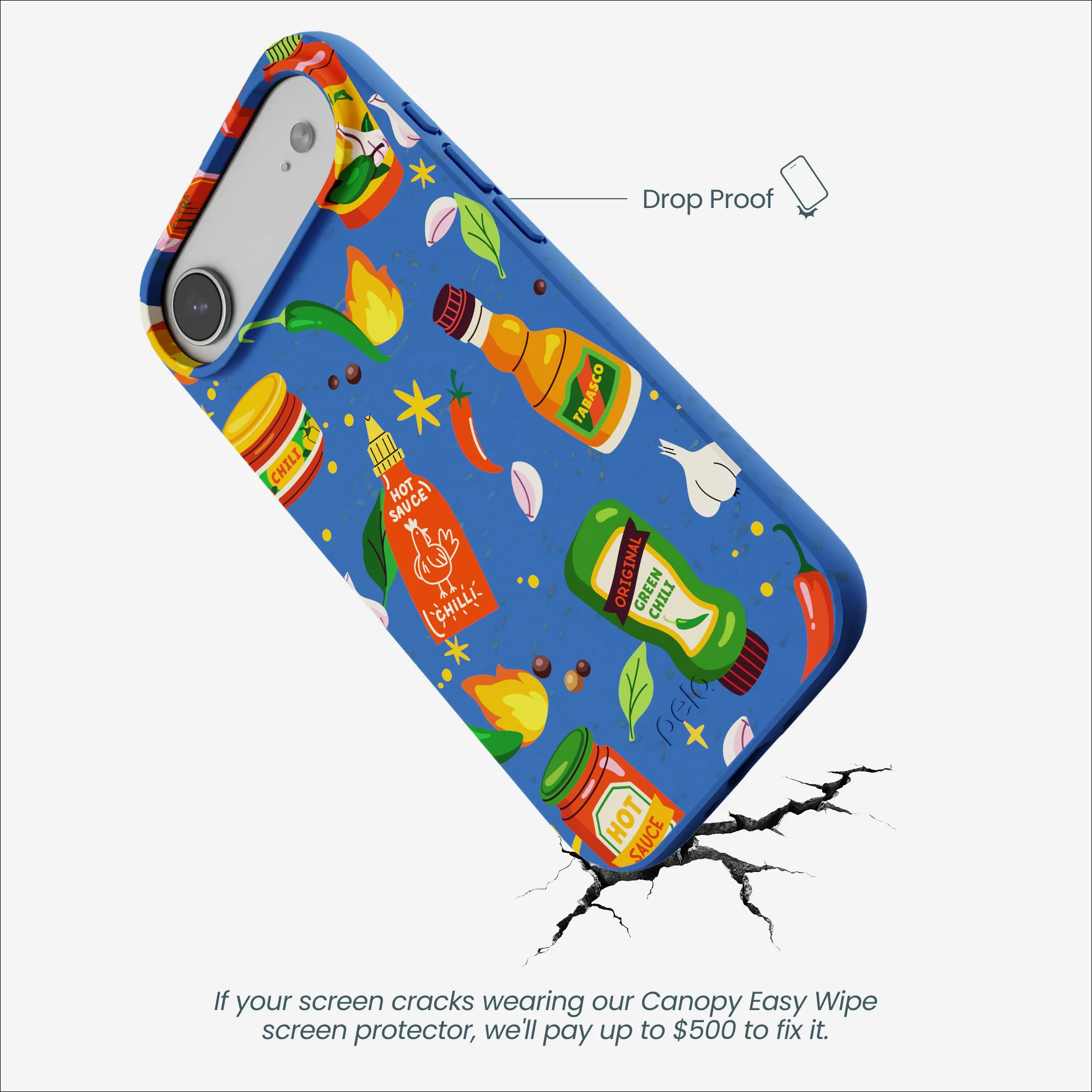 Electric Blue Hot Stuff iPhone Air Case - Image 5