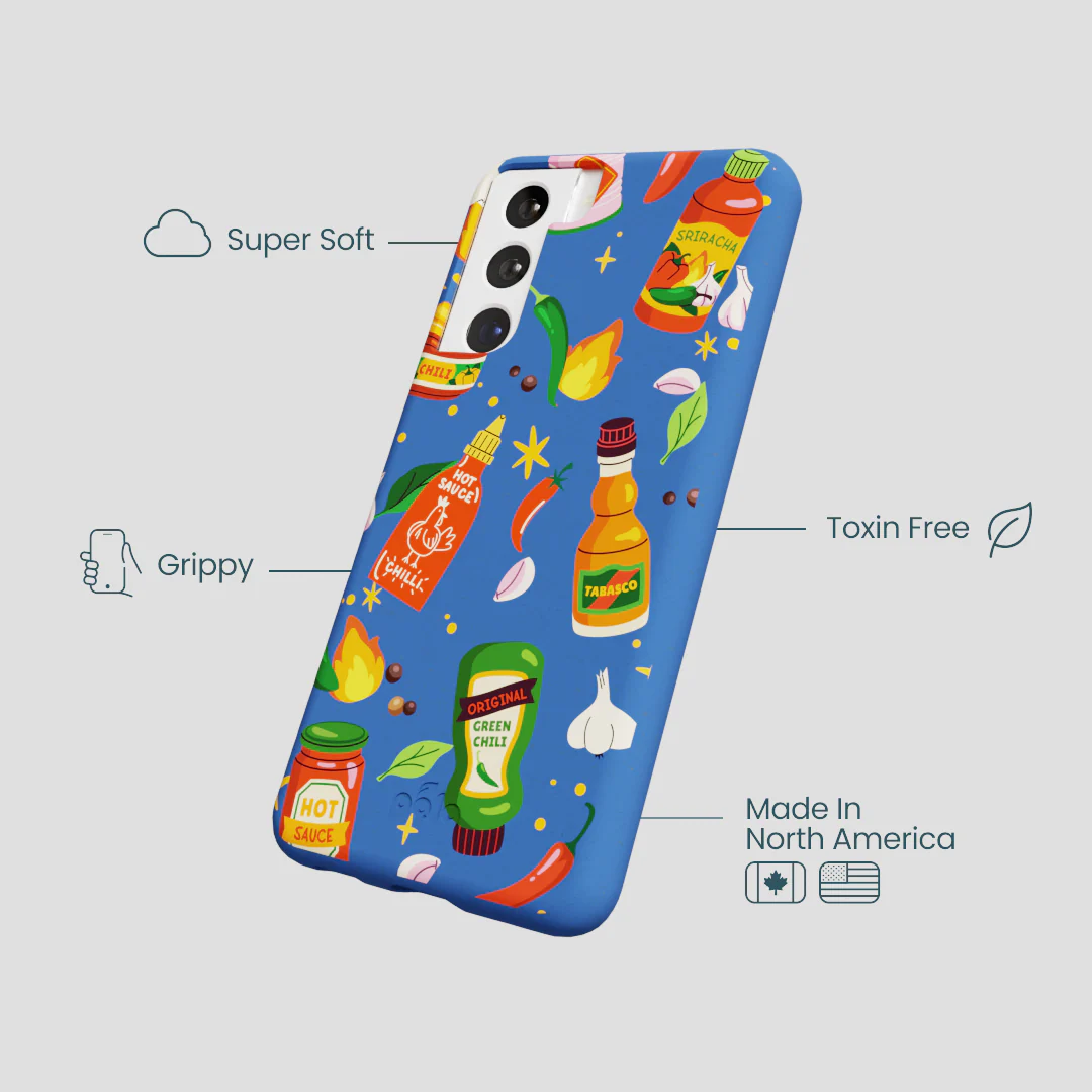 Electric Blue Hot Stuff Samsung Galaxy S21 Case - Image 4