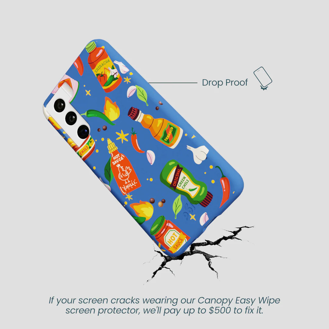Electric Blue Hot Stuff Samsung Galaxy S21 Case - Image 5