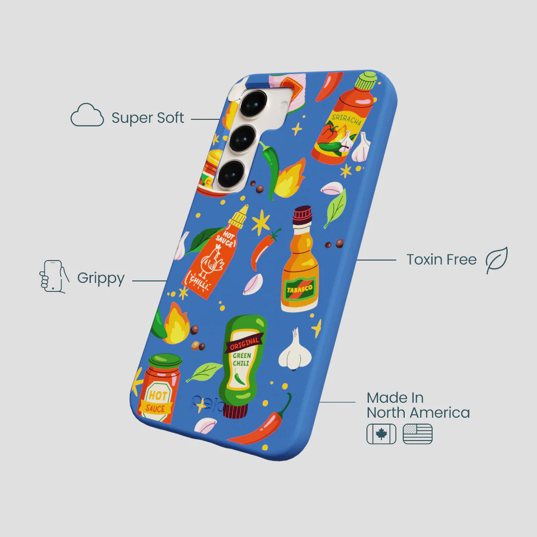 Electric Blue Hot Stuff Samsung Galaxy S23 Case - Image 4