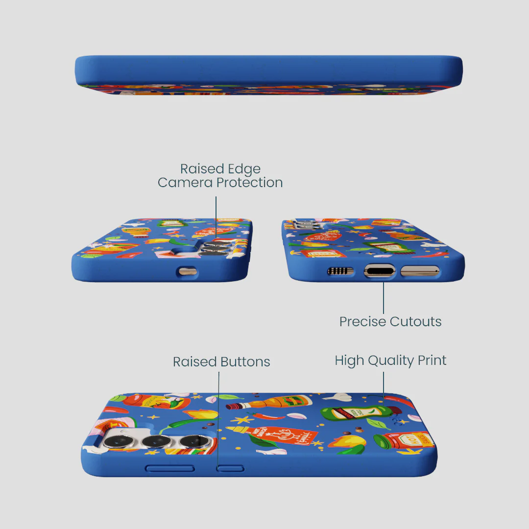 Electric Blue Hot Stuff Samsung Galaxy S24 Case - Image 3