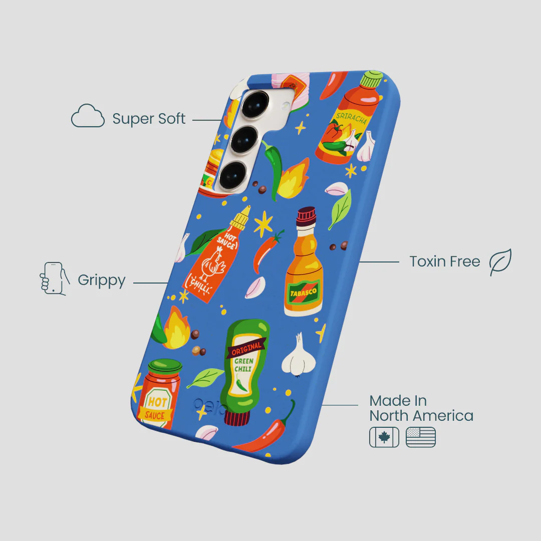 Electric Blue Hot Stuff Samsung Galaxy S24 Case - Image 4
