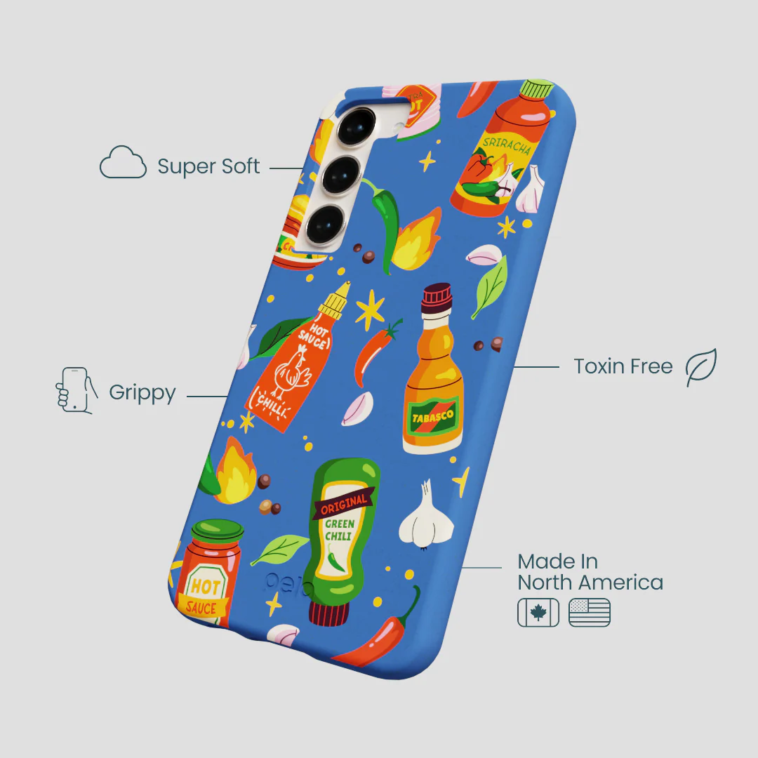 Electric Blue Hot Stuff Samsung Galaxy S24+(Plus) Case - Image 4