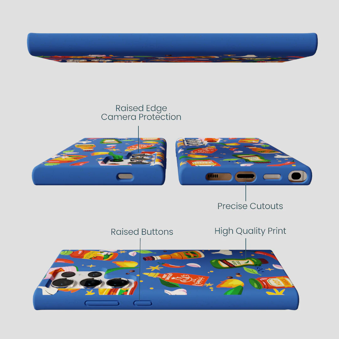 Electric Blue Hot Stuff Samsung Galaxy S24 Ultra Case - Image 3