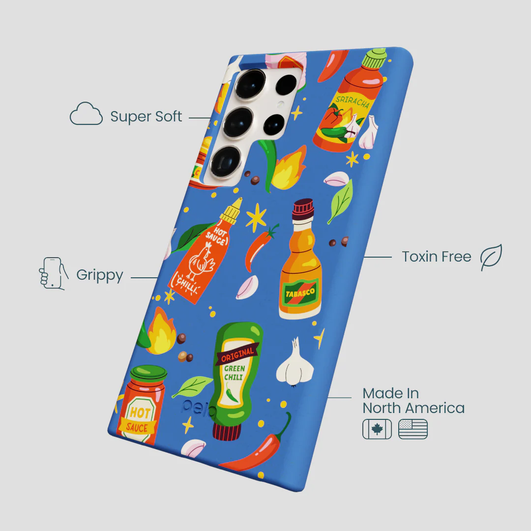Electric Blue Hot Stuff Samsung Galaxy S24 Ultra Case - Image 4
