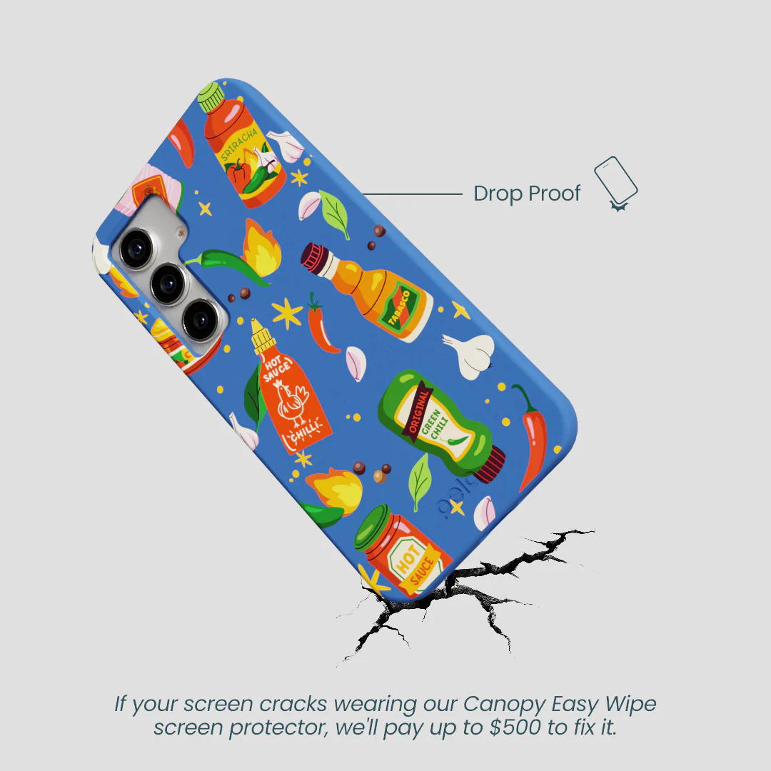 Electric Blue Hot Stuff Samsung Galaxy S25 Case - Image 5