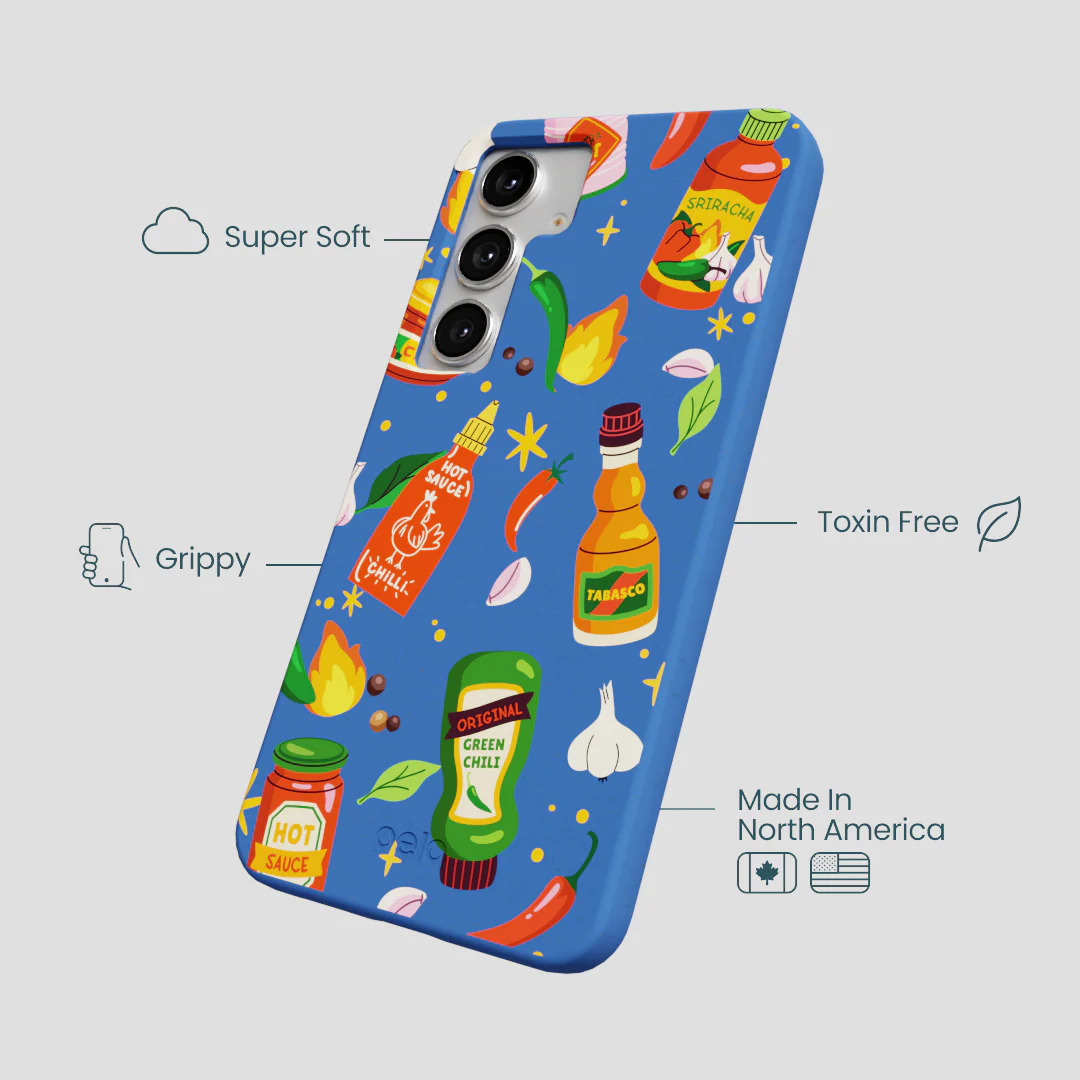 Electric Blue Hot Stuff Samsung Galaxy S25+(Plus) Case - Image 4