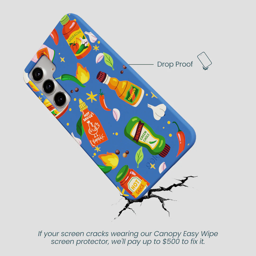 Electric Blue Hot Stuff Samsung Galaxy S25+(Plus) Case - Image 5