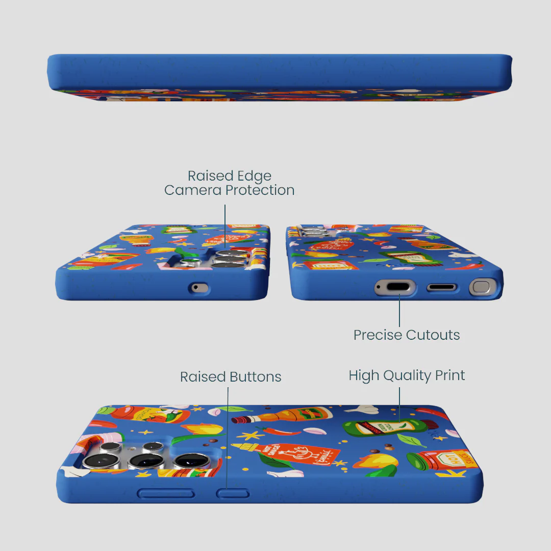 Electric Blue Hot Stuff Samsung Galaxy S25 Ultra Case - Image 3