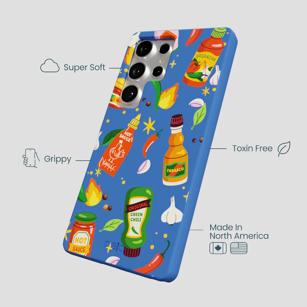 Electric Blue Hot Stuff Samsung Galaxy S25 Ultra Case - Image 4