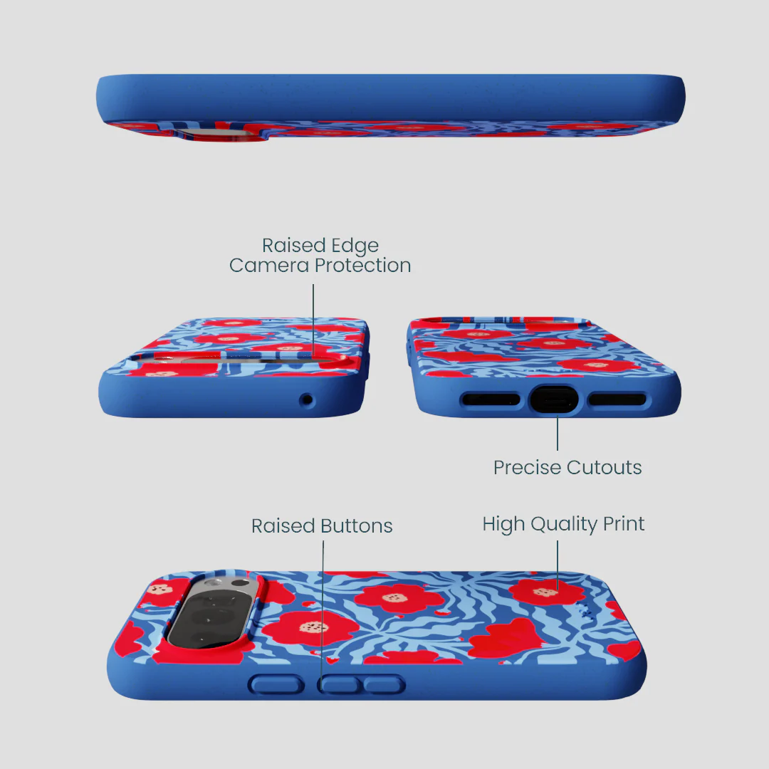 Electric Blue Indigo Ember Google Pixel 10/10 Pro Case - Image 2