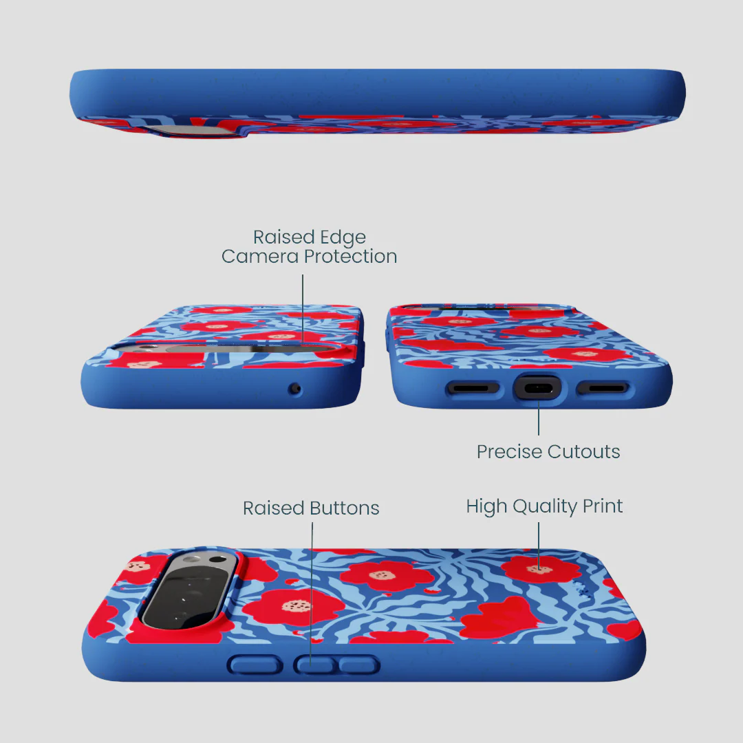 Electric Blue Indigo Ember Google Pixel 10 Pro XL Case - Image 2