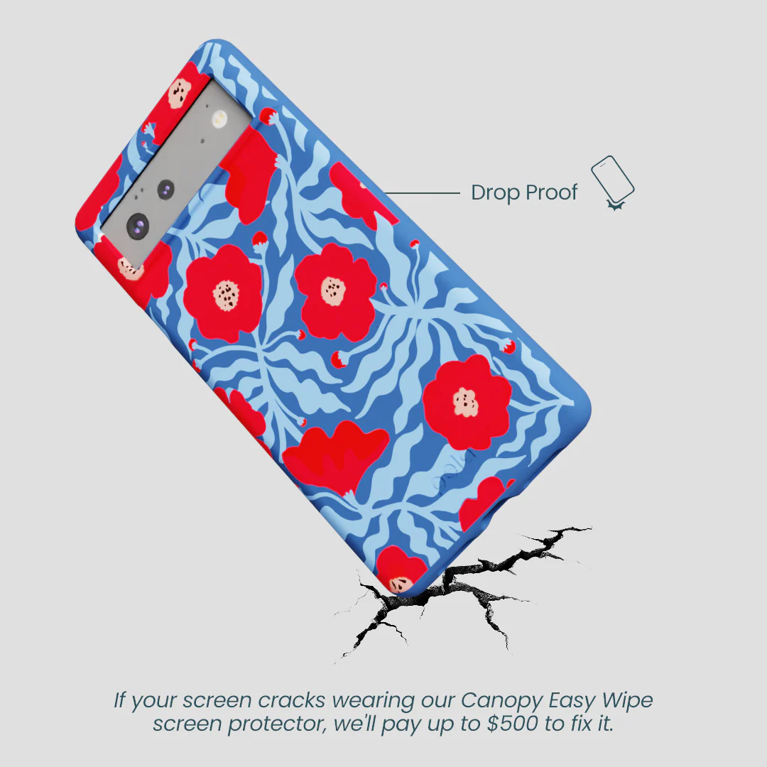 Electric Blue Indigo Ember Google Pixel 6 Case - Image 4