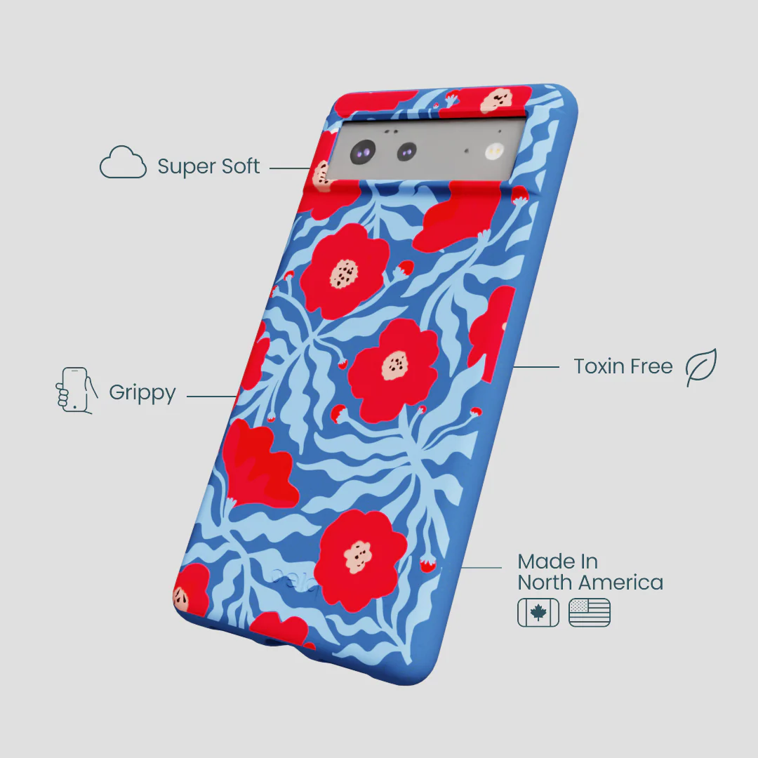 Electric Blue Indigo Ember Google Pixel 6a Case - Image 3
