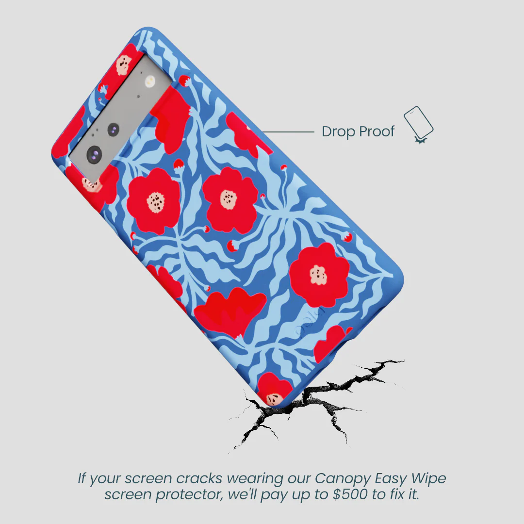 Electric Blue Indigo Ember Google Pixel 6a Case - Image 4