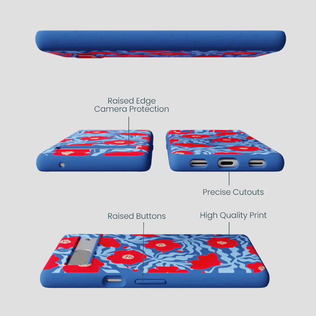 Electric Blue Indigo Ember Google Pixel 7 Case - Image 2