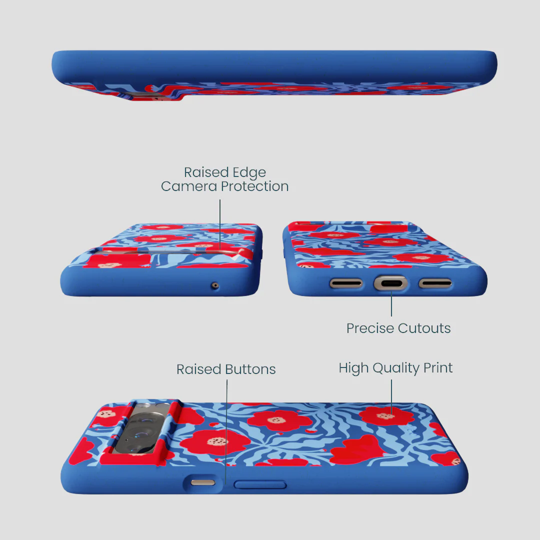 Electric Blue Indigo Ember Google Pixel 8 Pro Case - Image 2