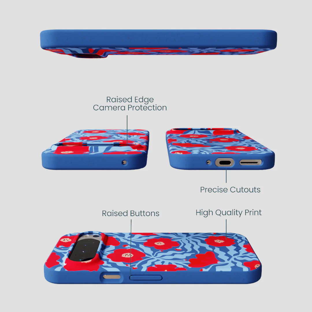 Electric Blue Indigo Ember Google Pixel 9/9 Pro Case - Image 2
