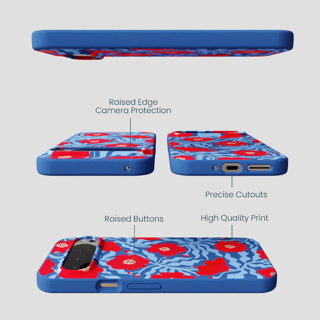 Electric Blue Indigo Ember Google Pixel 9 Pro XL Case - Image 2