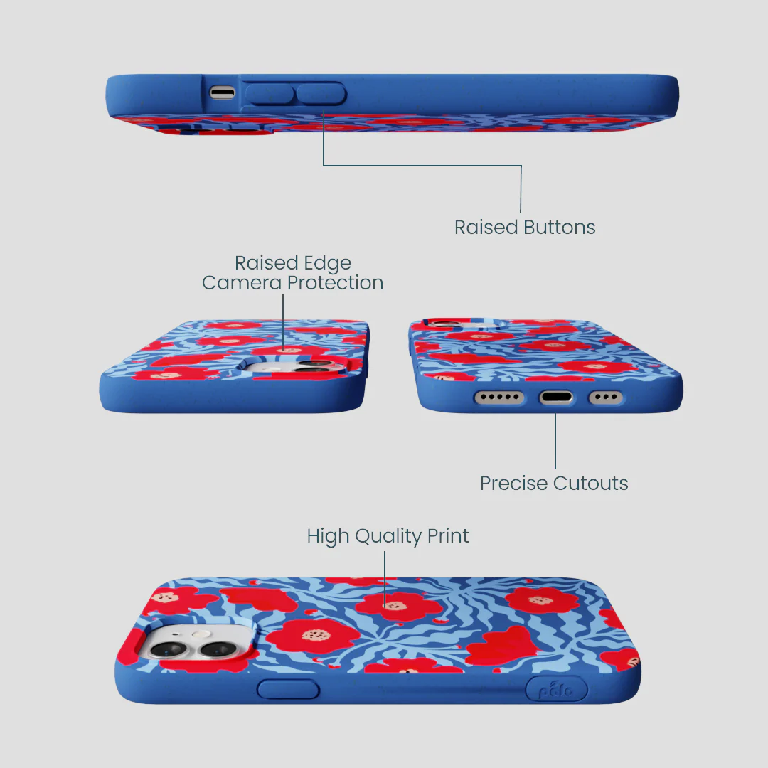 Electric Blue Indigo Ember iPhone 12/ iPhone 12 Pro Case - Image 2